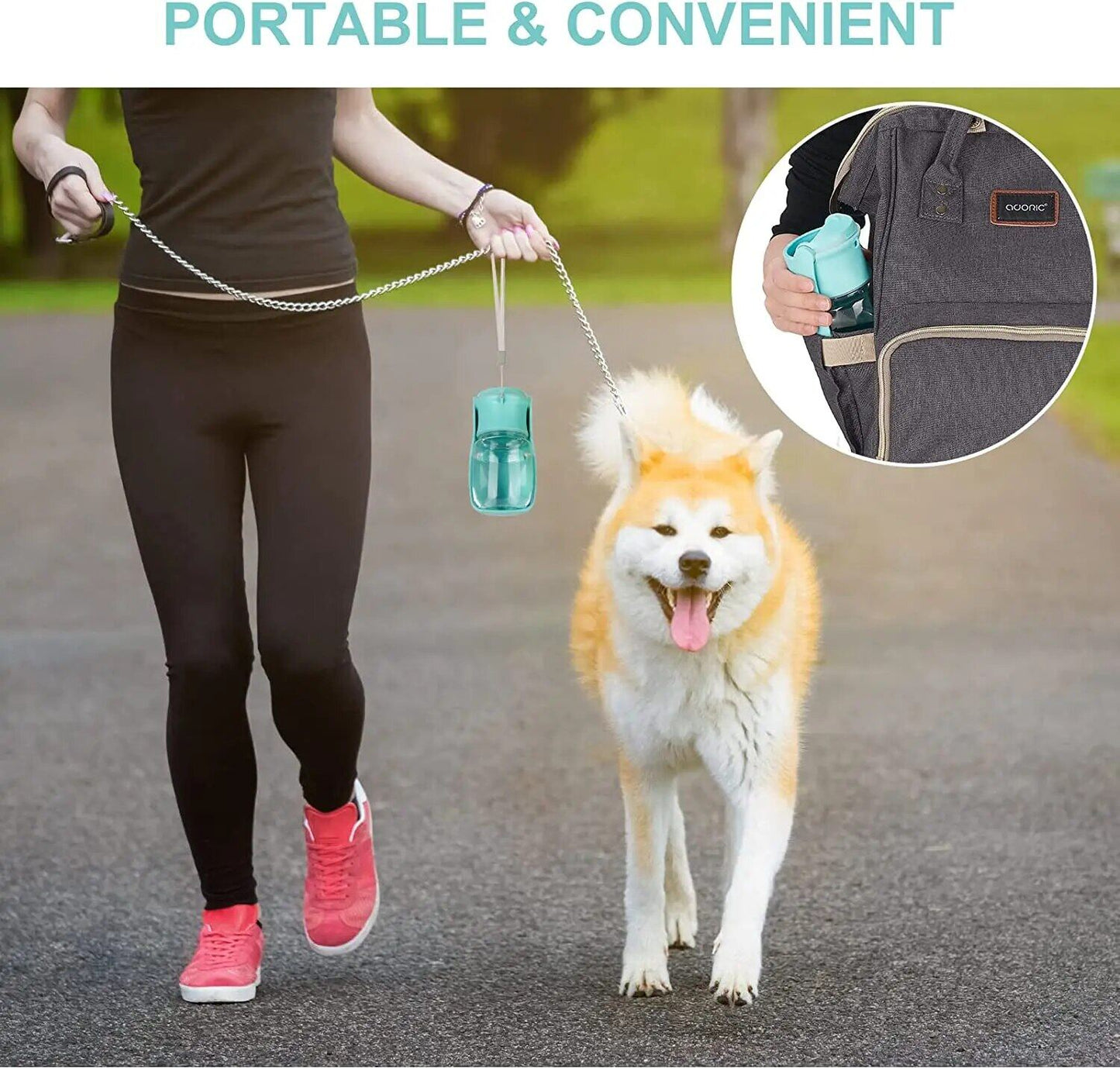 Dog Water Bottle - Foldable Dog Water Dispenser